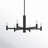 Ilene 6 - Light Aluminium and Steel Dimmable Chandelier-1034065550