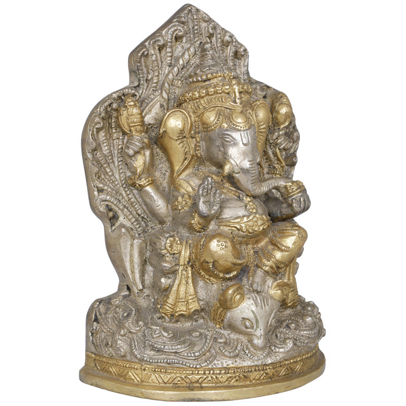 Figurine Trône Ganesha, Argent