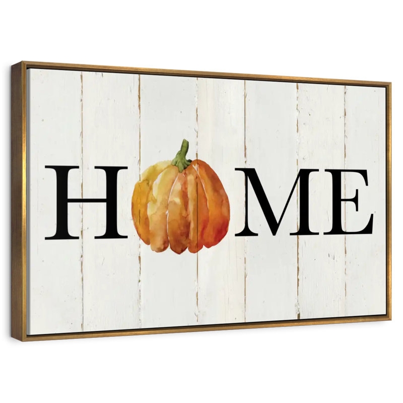 Plaque murale Home, Cadre flottant doré, 37 po x 25 po