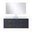 Ensemble de meuble-lavabo simple l 48 po x P 22 po, miroir 43 po et robinet chromé Castor-104783211-112863591