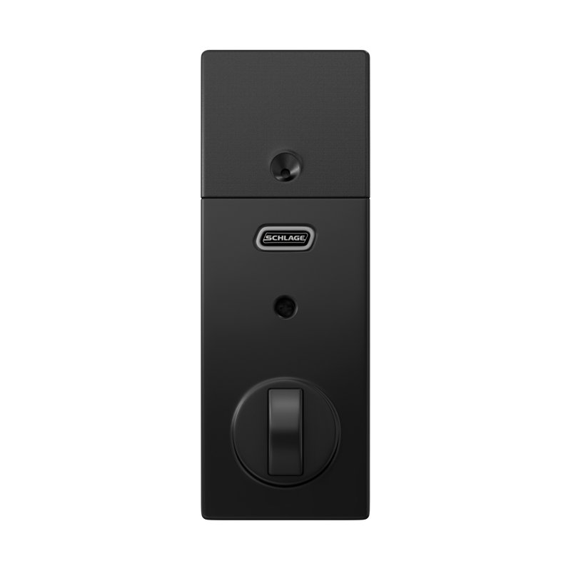 Schlage Connect Z-Wave Plus Smart Deadbolt with Century Trim, Matte Black, Yes