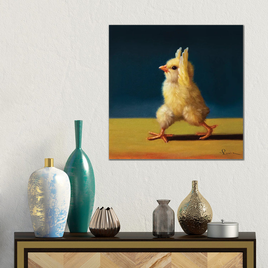 Yoga Chick Warrior I von Lucia Heffernan - Giclée auf Leinwand ohne Rahmen