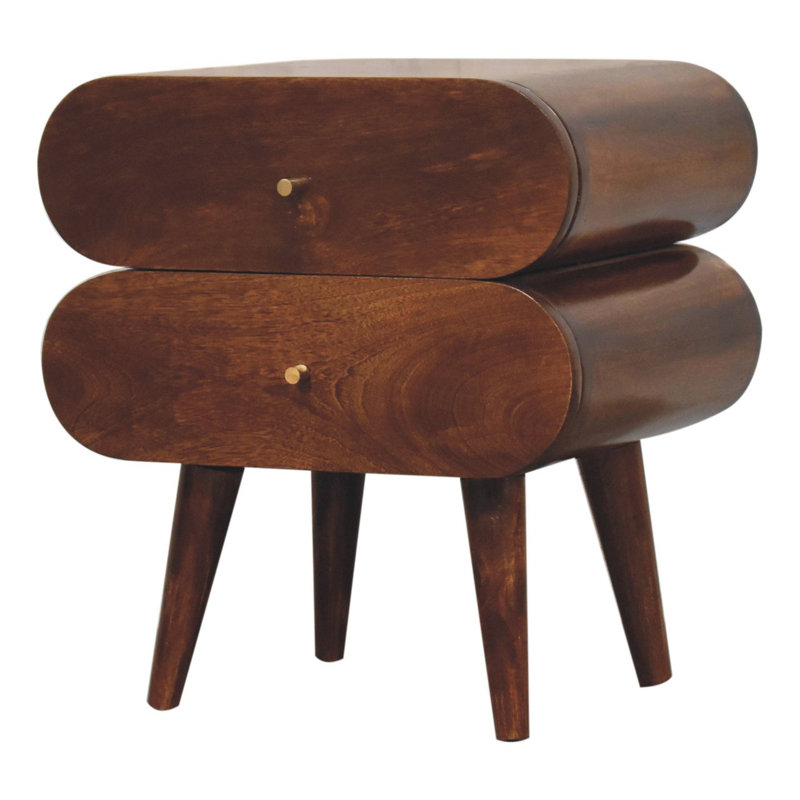 Table de chevet en bois massif Villegas