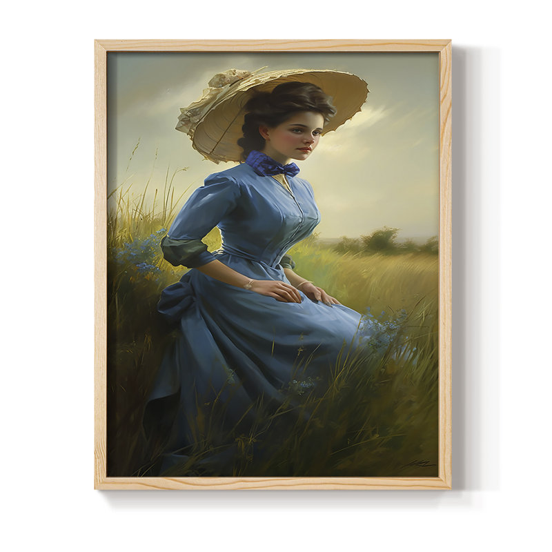 Reproduction encadrée WOMEN Series CMLXIV - bois massif, H 30 po x l 24 po, Naturel