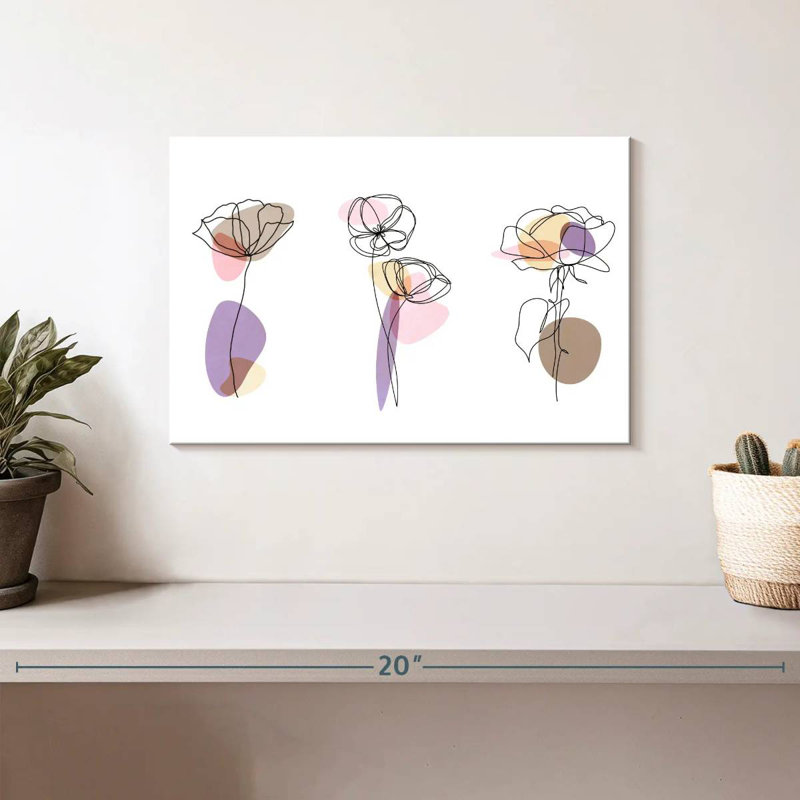 Illustration d'une fleur de tulipe Harnek, H 8 po x l 12 po