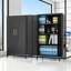 Armoire de rangement moderne en métal avec tablettes réglables, armoire en acier pour bureau / salon / chambre à coucher / salle de bain-35908309