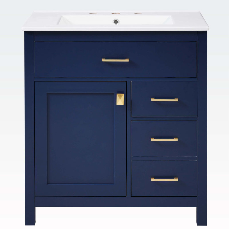 Rangement pour salle de bain Trustyn, Bleu