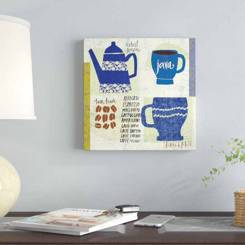 Modern Cafe III by Cheryl Warrick - No Frame Print on Canvas, 30cm H x 30cm W x 3.8cm D
