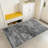 Washable Modern Abstract Area Rug: Soft Non-Slip Stain Resistant Indoor Floor Carpet for Living Room Bedroom Dining Room Home Office - Black Gray-786168489