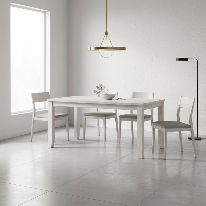 Table de salle à manger Modern Farmhouse, blanc antique | Idée de cadeau