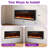 36" Recessed & Wall Mount Electric Fireplace Insert With Remote, 1500W Heater, Multi-Color LED Flame, Black