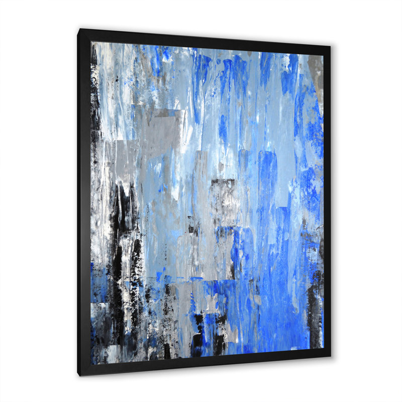 Art moderne gris et bleu II 2FDP47745, Noir, H 20 po x l 12 po x P 1 po