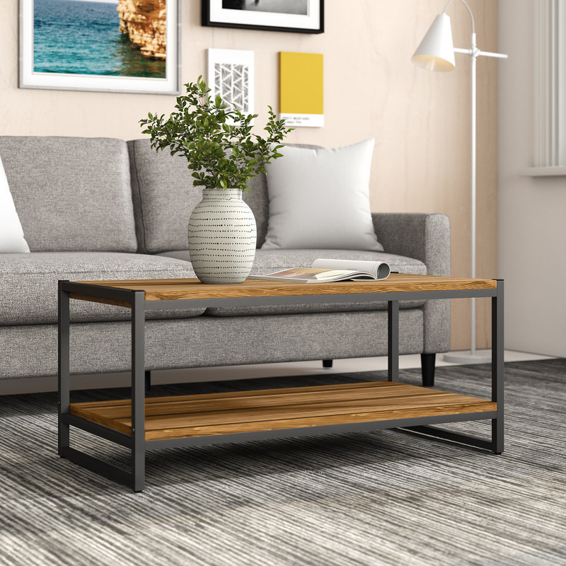 Wilhelmine Solid Wood Top Single Coffee Table