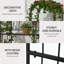 Banc de jardin en métal avec treillis pour plantes grimpantes Outsunny