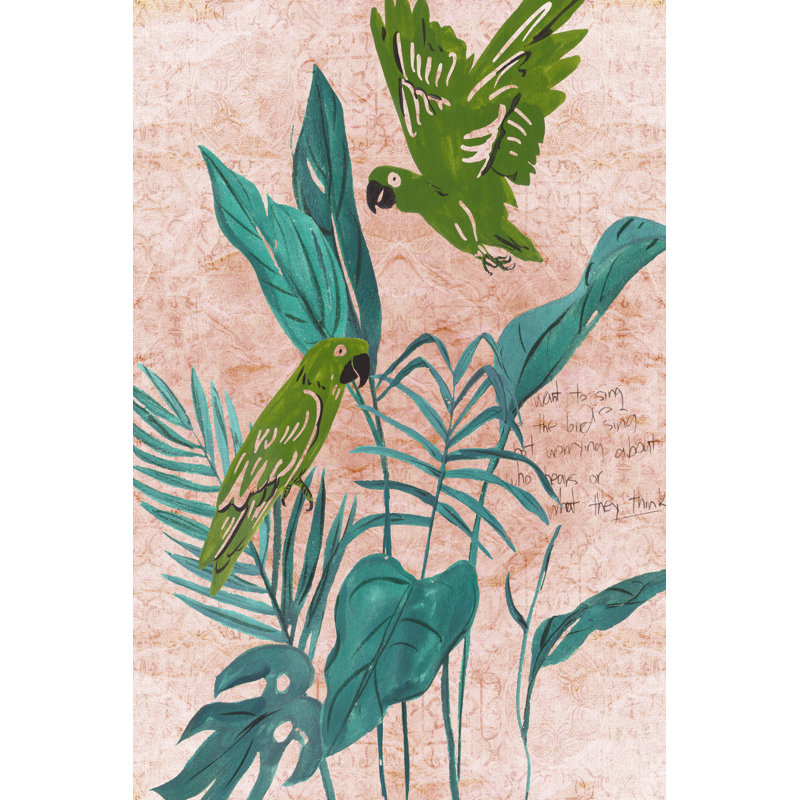 The Tropical Song II - Wrapped Canvas Art Prints, 46cm H x 30cm W