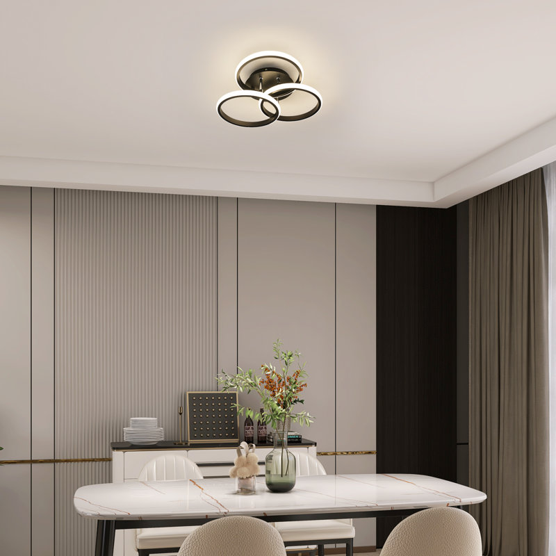 Aimes Acrylic LED Semi Flush Mount