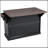 54.9 Inch Kitchen Island with Drop Leaf, Power Outlet, Storage Cart, Cross Barn Doors, Visual Glass Door, and 4 Wheels for Easy Mobility-516810504