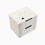 Meuble-lavabo flottant mural moderne avec lavabo en céramique, panneau cannelé et rangement de tiroir-129598131-129598133