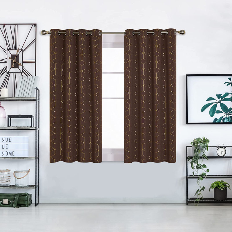 Malone Room Darkening Thermal Curtain, Width 117 x Drop 138cm, Chocolate
