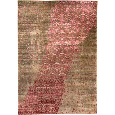 Neo Hand Knotted Purple/Red Area Rug