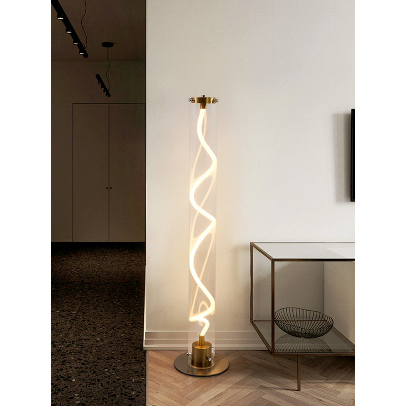 Lampe sur pied minimaliste en fer et acrylique de style italien