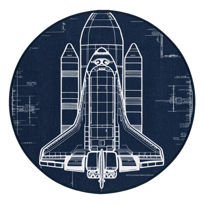 Machine Washable Space Gray Area Rug