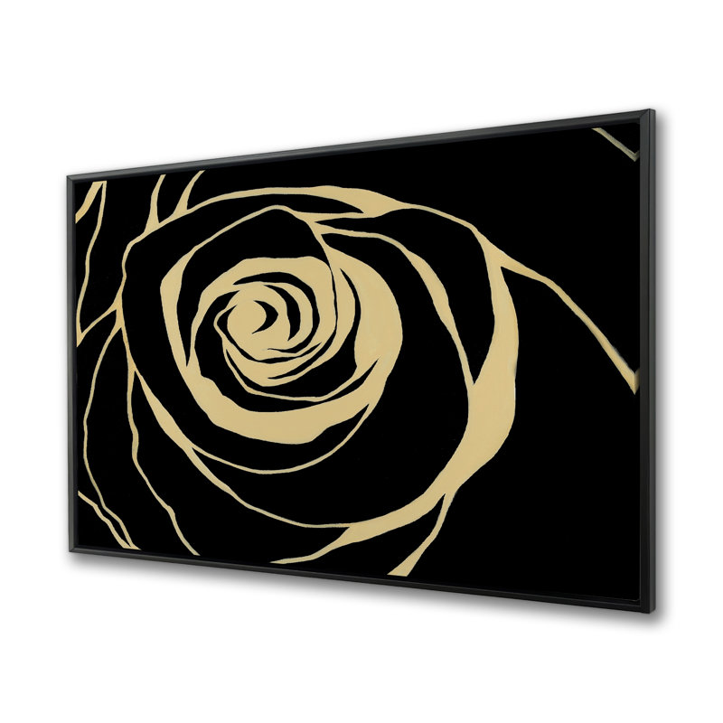 Black Rose - Romantic Livingroom Framed Canvas Home Decor