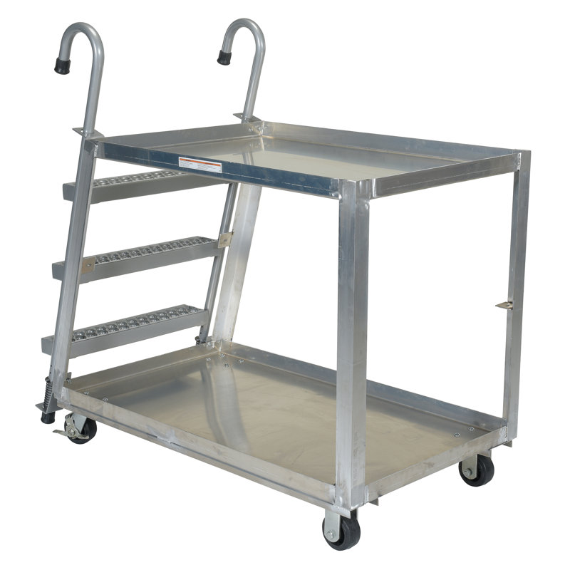 Utility Cart with Wheels, 50.19" H x 27.88" W x 44" D
