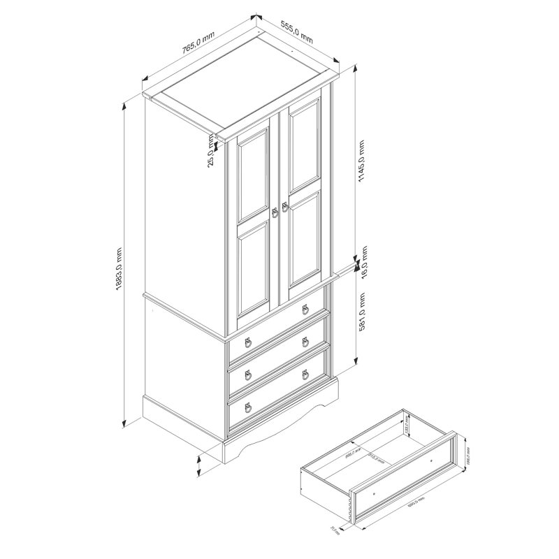 Solid Wood Piece Bedroom Set