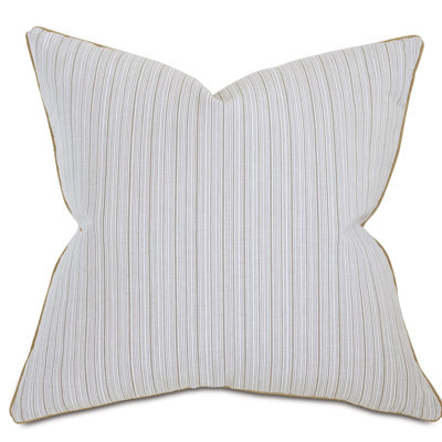 Aaron Striped Cotton Reversible Throw Pillow