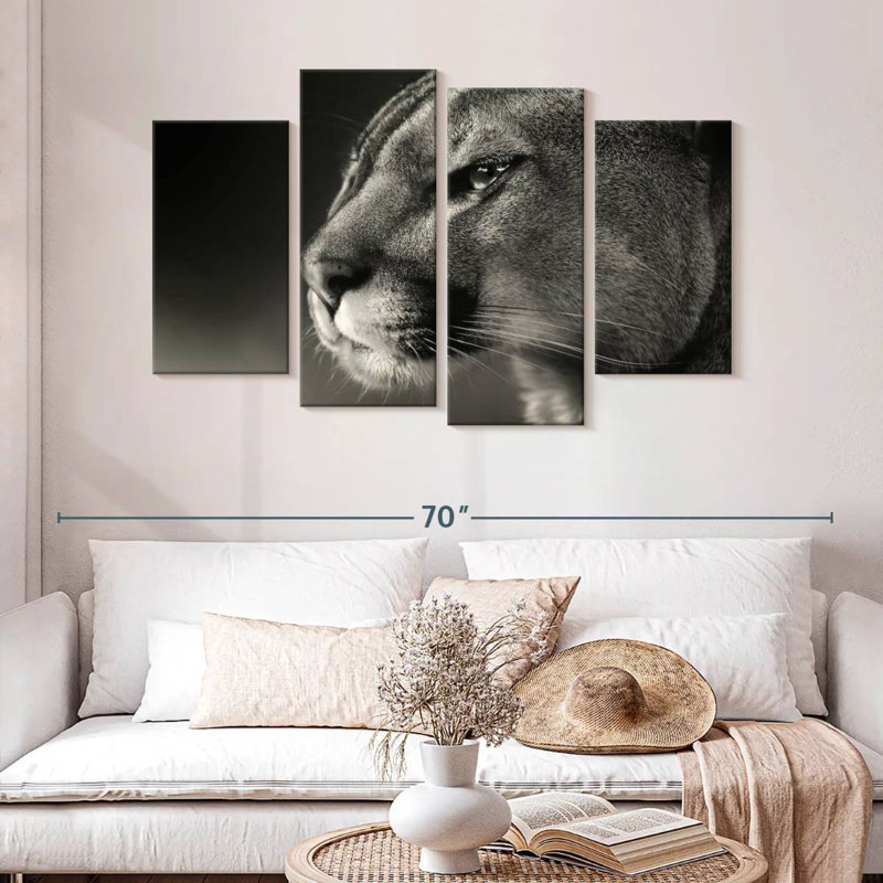 Brampt Cougar Face, 32" H x 52" W