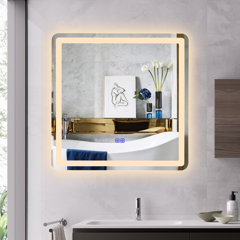 Miroir de salle de bain Monterey, Jaune, 24 po x 30 po 