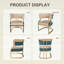 Ensemble de 2 chaises d'appoint Modern, structure en fer plaqué or