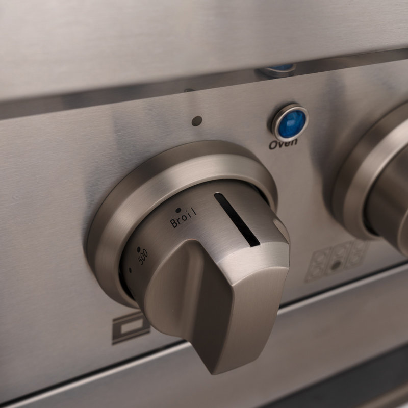 Akicon 36" Stainless Steel Natural Gas Range with Convection and 6 Burners