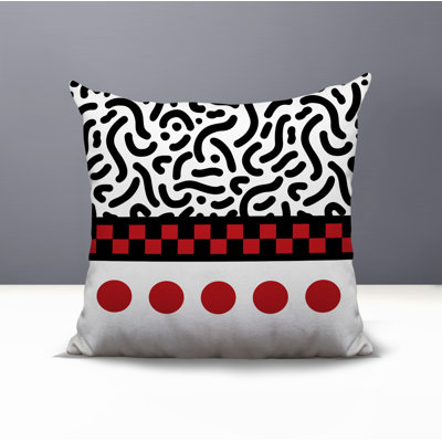 Kixie Abstract Reversible Indoor/Outdoor Square Pillow
