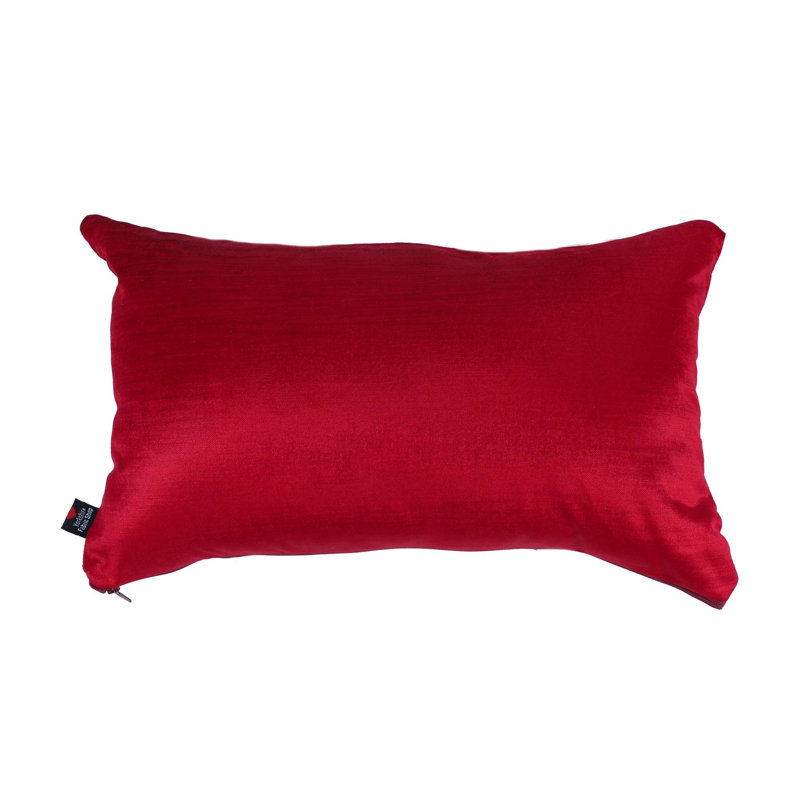 Headen Rectangular Throw Cushion, Red