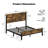 Farmhouse Twin Size Bed Frame with 51.2" Tall Geometric Headboard,Modern Platform Bed with Under Bed Storage, All-Metal Support System, No Box Spring Needed, Easy Assembly,Rustic Brown-1597066392-1597066388