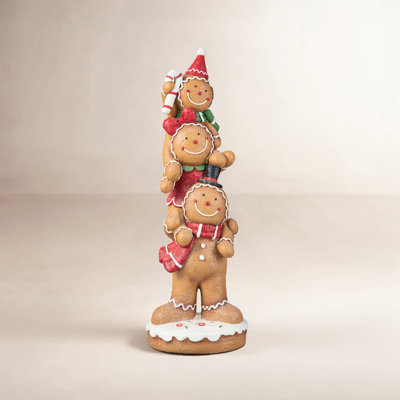 Stacked Gingerbread Man Porch Decor