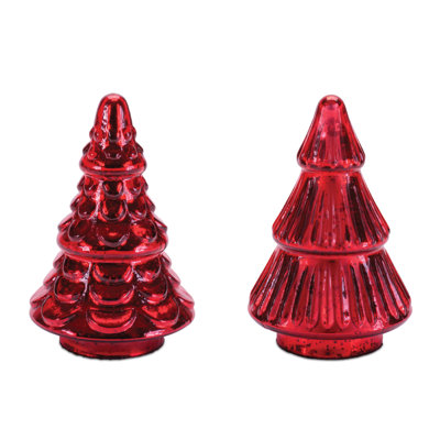 Mercury Glass Christmas Tree (Set of 2)