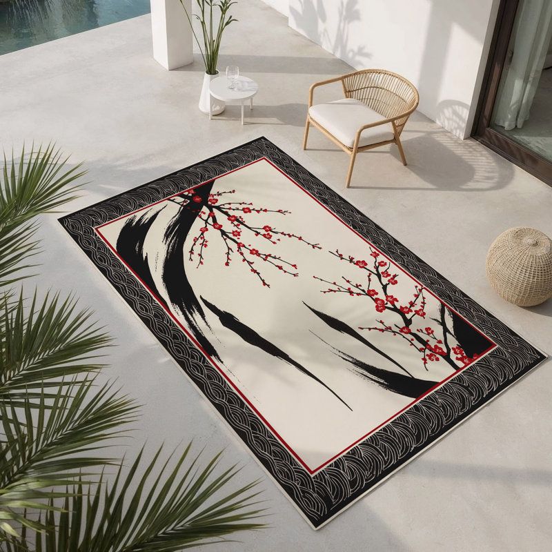 Tapis intérieur et extérieur Blooming Horizon, Rectangle 9 pi x 12 pi