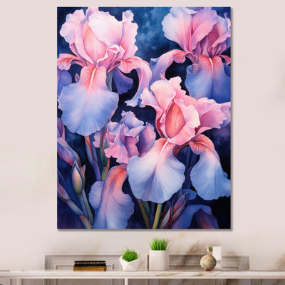 " Pink Blue Iris Petals I "