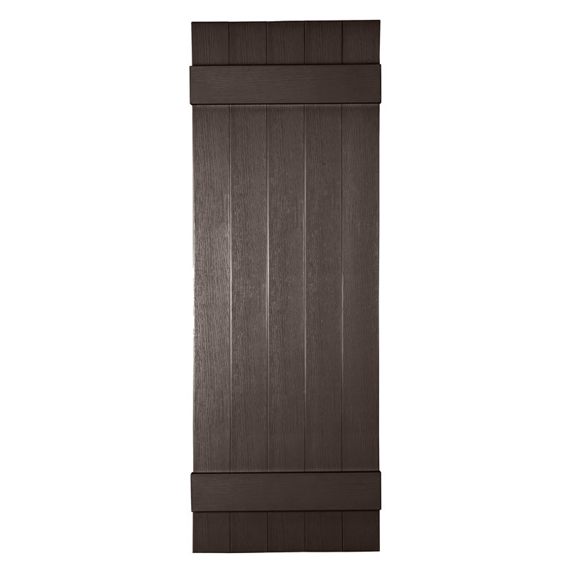 Persiennes personnalisées à 5 planches fermées, 31", Brun Sienna