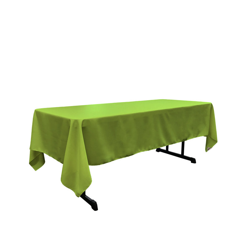 Rectangular Stain-Resistant Polyester Tablecloth - Basics by Wayfair™, 144" x 60", Lime