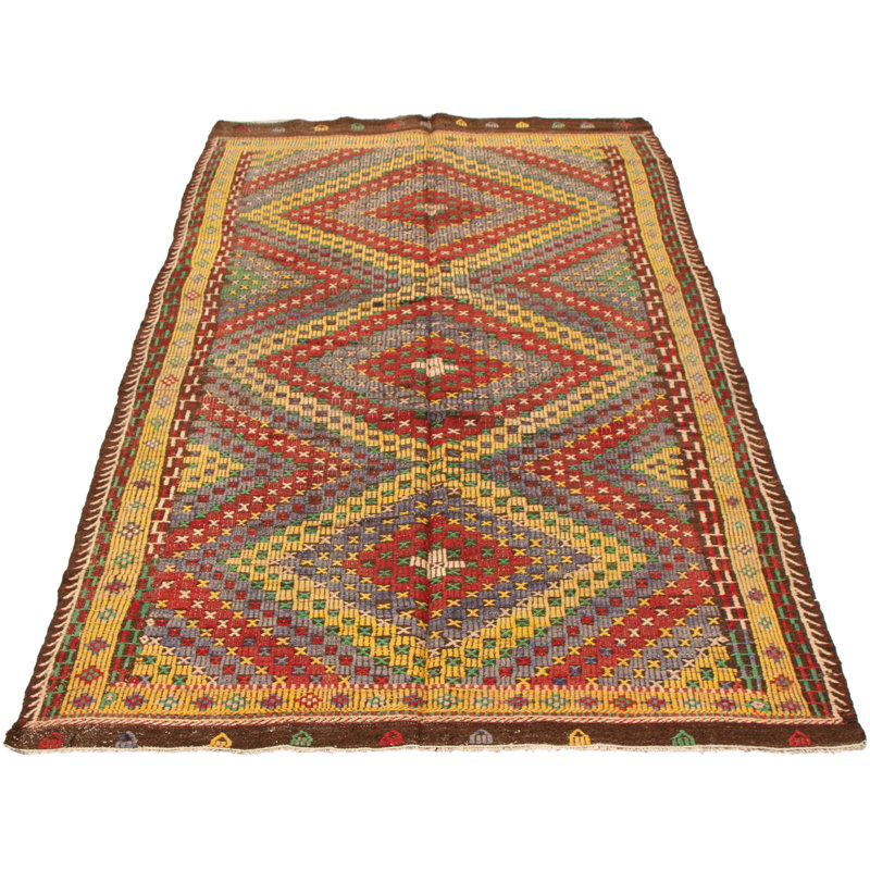 Tapisserie Ayah rouge 5 pi 3 po x 9 pi 4 po Kilim