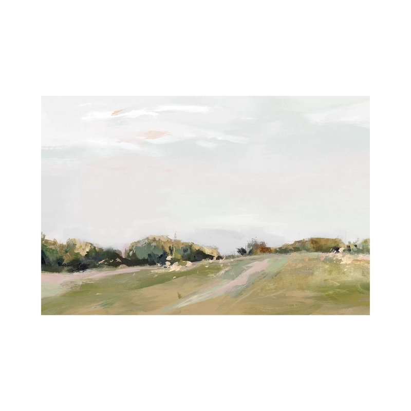 " Golden Grasslands " by Isabelle Z, 40'' H x 60'' W x 1.5'' D, Wrapped Canvas, No Mat
