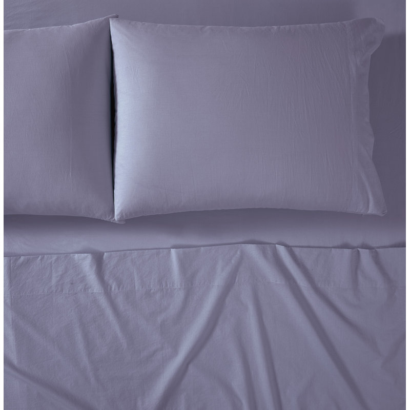 The Farmhouse by Rachel Ashwell Washed Cotton Sheet Set, Queen Sheet Set with 2 Pillowcases, Lavender