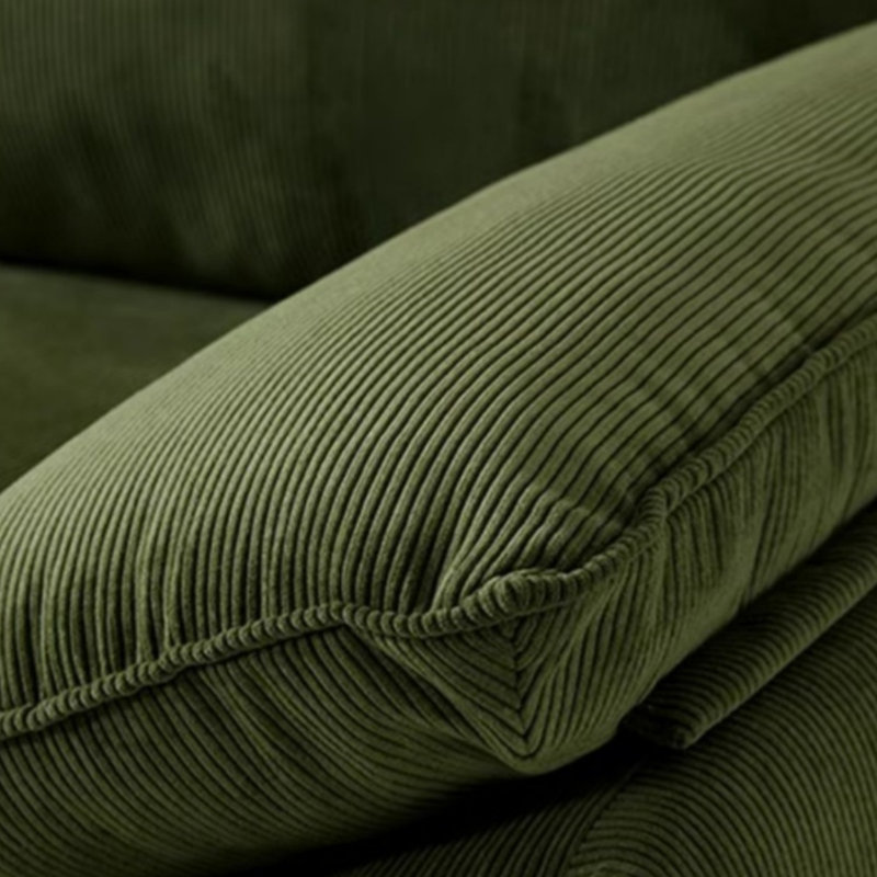 Canapé rétro en velours côtelé, H 35,43 po x l 105,12 po x P 39,37 po, 3