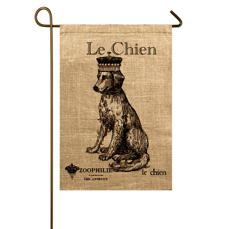 Drapeau de jardin pour chien