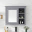 Armoire de salle de bain murale 30 po x 28 po avec miroir, 3 tablettes ouvertes-308531984