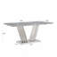 Table de salle à manger moderne à dessus en marbre avec base en acier inoxydable chromé, idéale pour un décor élégant et polyvalent-1097924013-1097924010